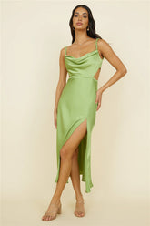 Simply Karma Midi Dress Green