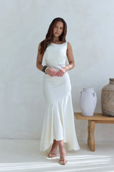 Oath To You Satin Maxi Dress Champagne