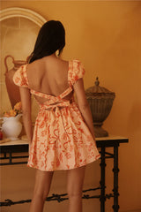 Sunset Scenes Mini Dress Orange