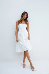 Celestial Midi Dress White