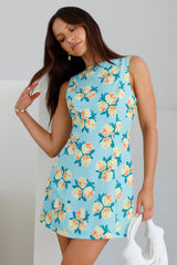 July Mini Dress Blue