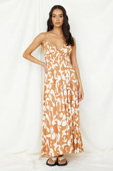 Lover Of Love Maxi Dress Brown