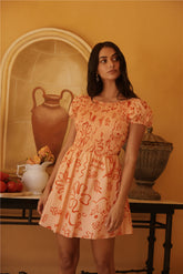 Sunset Scenes Mini Dress Orange