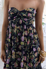 Twirl With Me Strapless Maxi Dress Black