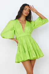 HELLO MOLLY Sweetest Treat Mini Dress Lime