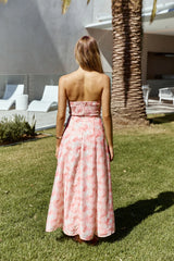Sasha Strapless Maxi Dress Pink