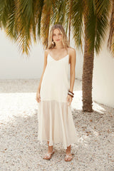 Island Rhythm Maxi Dress Beige
