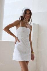 Message In The Sand Mini Dress White