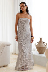 Timeless Grace Strapless Maxi Dress Brown