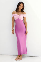 Dreamers Delight Off The Shoulder Maxi Dress Purple