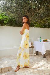 Daydream Daze Strapless Maxi Dress Print