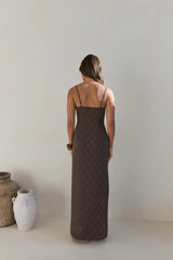 Riviera Nights Maxi Dress Chocolate