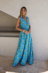 Sunny Allure Maxi Dress Blue