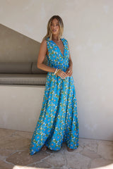 Sunny Allure Maxi Dress Blue
