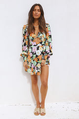 Black Velvet Dress Floral