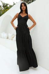 Polished Beauty Maxi Dress Black