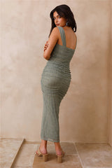 Think Of Me Mesh Maxi Dress Green