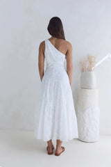 Snowy Mountain Maxi Dress White