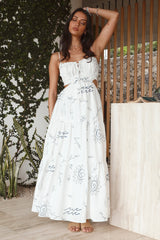 Divine Energy Maxi Dress White