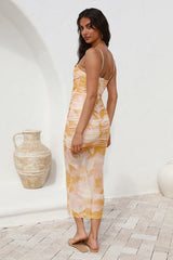 Starlight Chaser Midi Dress Yellow
