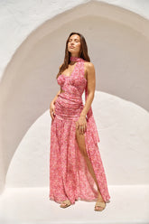 What A Girl Loves Strapless Maxi Dress Pink