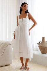 Restful Escape Midi Dress White