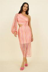 Getaway Car Midi Dress Pink