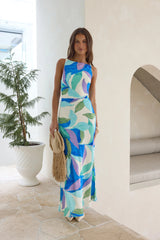 Sunset Glow Maxi Dress Blue