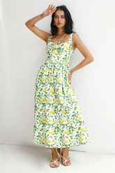 Under The Lemon Tree Midi Dress Print