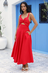 Cherry Kisses Maxi Dress Red