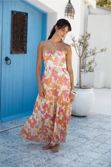 Summer Oasis Halter Maxi Dress Pink