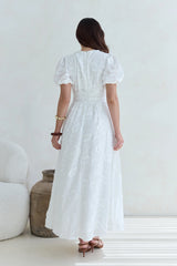 Busy Bee Maxi Dress White