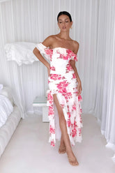 Rosella Off The Shoulder Maxi Dress Pink