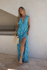Sunny Allure Maxi Dress Blue