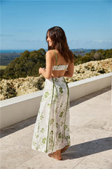 Open Doors Maxi Dress Green