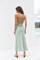 Summer's Embrace Midi Dress Sage