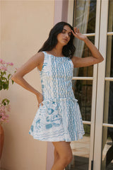 Opal Skies Mini Dress Blue