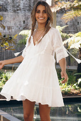 Wave After Wave Dress White