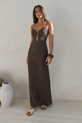 Riviera Nights Maxi Dress Chocolate