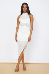 New Beginnings Lace Maxi Dress White