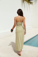 Salvadore Strapless Maxi Dress Green