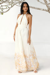The Meadow’s Secret Halter Maxi Dress Yellow