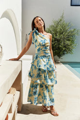 Joy Journey One Shoulder Maxi Dress Yellow