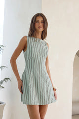 Fields of Wonder Mini Dress Green