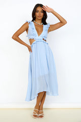 Angel Numbers Maxi Dress Blue