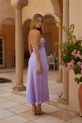 Shell Bay Strapless Maxi Dress Purple