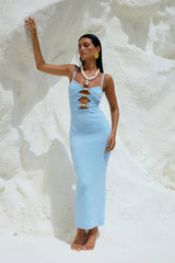RUNAWAY THE LABEL Normani Midi Dress Ice Blue