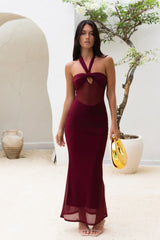 Midnight Muse Maxi Dress Burgundy