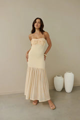 Just Right Mesh Maxi Dress Yellow