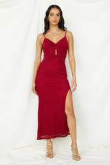 Take Me To Dinner Maxi Dress Wine